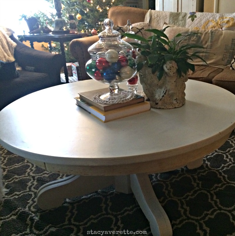 Diy Round Coffee Table Stacy Averette, Chalk Painted Round Coffee Table